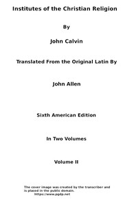 Institutes of the Christian Religion (Vol. 2 of 2) — Jean Calvin cover