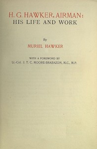 H. G. Hawker, airman: his life and work — Muriel Hawker cover