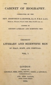 Eminent literary and scientific men of Italy, Spain, and Portugal. Vol. 1 (of 3) — Mary Wollstonecraft Shelley cover