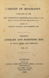 Eminent literary and scientific men of Italy, Spain, and Portugal. Vol. 2 (of 3) — Mary Wollstonecraft Shelley cover