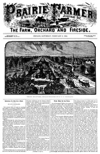Prairie Farmer, Vol. 56: No. 5, February 2, 1884.: A Weekly Journal for the Farm, Orchard and Fireside — Various cover