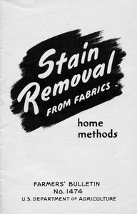 Stain removal from fabrics : $b home methods cover