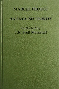 Marcel Proust, an English Tribute — Anonymous cover
