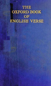 The Oxford Book of English Verse, 1250-1900 — Anonymous cover