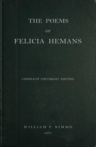 The Poems of Felicia Hemans cover