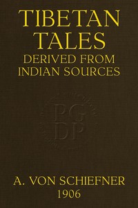 Tibetan Tales, Derived from Indian Sources — Anonymous cover
