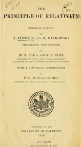 The Principle of Relativity cover