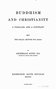 Buddhism and Christianity: A Parallel and a Contrast — Archibald Scott cover