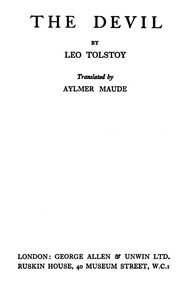 The Devil — Leo, graf Tolstoy cover