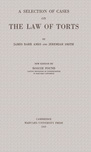 A Selection of Cases on the Law of Torts — Anonymous cover