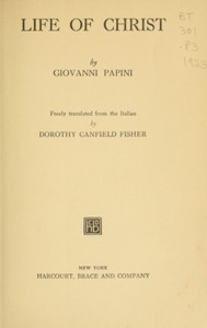 Life of Christ — Giovanni Papini cover