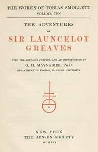 The Adventures of Sir Launcelot Greaves — T. (Tobias) Smollett cover