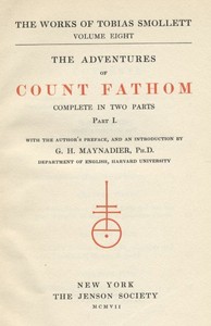 The Adventures of Ferdinand Count Fathom — Complete — T. (Tobias) Smollett cover