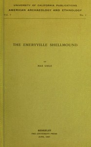 The Emeryville Shellmound — Max Uhle cover