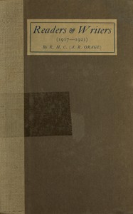 Readers and Writers (1917-1921) — A. R. (Alfred Richard) Orage cover