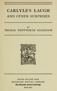 Carlyle's laugh, and other surprises cover