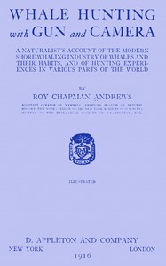 Whale hunting with gun and camera: A naturalist's account of the modern shore-whaling industry, of whales and their habits, and of hunting experiences in various parts of the world — Roy Chapman Andrews cover