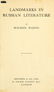 Landmarks in Russian literature — Maurice Baring cover