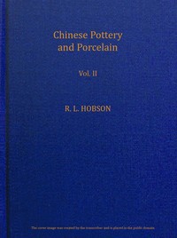 Chinese pottery and porcelain; vol. 2. Ming and Ch'ing Porcelain — R. L. (Robert Lockhart) Hobson cover