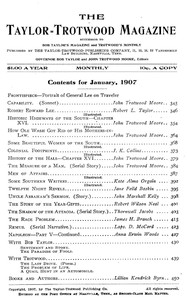 The Taylor-Trotwood Magazine, Vol. IV, No. 4, January 1907 — Various cover