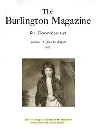 The Burlington magazine : $b for connoisseurs. vol. II—June to August — Anonymous cover