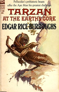 Tarzan at the Earth's core — Edgar Rice Burroughs cover