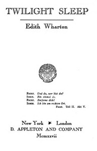 Twilight sleep — Edith Wharton cover