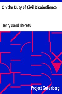 On the Duty of Civil Disobedience — Henry David Thoreau cover