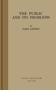 The public and its problems — John Dewey cover