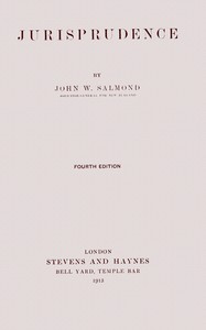 Jurisprudence — John W. (John William), Sir Salmond cover