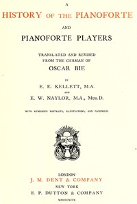History of the pianoforte and pianoforte players cover