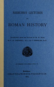 Niebuhr's lectures on Roman history, Vol. 2 (of 3) — Barthold Georg Niebuhr cover