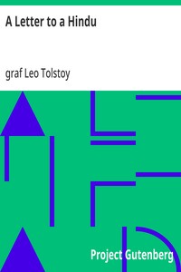 A Letter to a Hindu — Leo, graf Tolstoy cover