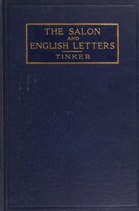 The salon and English letters : $b Chapters on the interrelations of literature and society in the age of Johnson cover