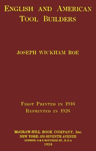 English and American tool builders cover