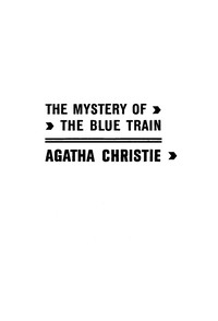 The mystery of the Blue Train — Agatha Christie cover