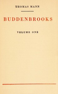 Buddenbrooks, volume 1 of 2 — Thomas Mann cover