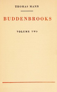 Buddenbrooks, volume 2 of 2 — Thomas Mann cover