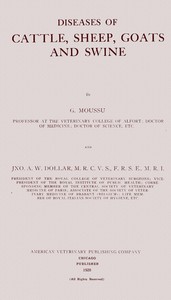 Diseases of cattle, sheep, goats and swine — G. (Gustave) Moussu cover