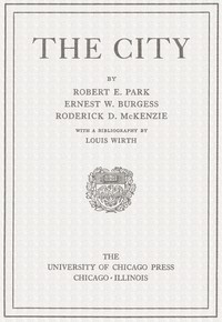 The city — Robert Ezra Park cover