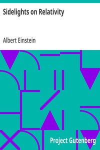 Sidelights on Relativity — Albert Einstein cover