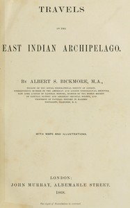 Travels in the East Indian archipelago — Albert S. (Albert Smith) Bickmore cover