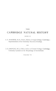 The Cambridge natural history, Vol. 07 (of 10) — George Albert Boulenger cover