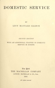 Domestic service — Lucy Maynard Salmon cover