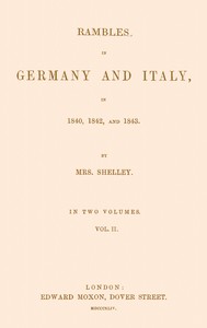 Rambles in Germany and Italy in 1840, 1842, and 1843, vol. 2 of 2 — Mary Wollstonecraft Shelley cover