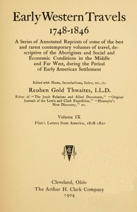 Flint's Letters from America, 1818-1820 cover
