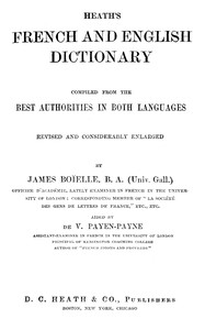 Heath's French and English dictionary — Jean Louis de Lolme cover