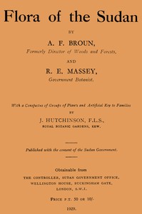 Flora of the Sudan — A. F. (Alfred Forbes) Broun cover