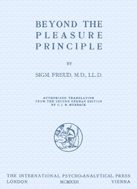 Beyond the pleasure principle — Sigmund Freud cover