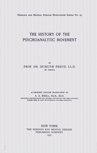 The history of the psychoanalytic movement — Sigmund Freud cover